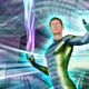 Every corner of Royce's strange, futuristic cyberzone is right there at his fingertips.